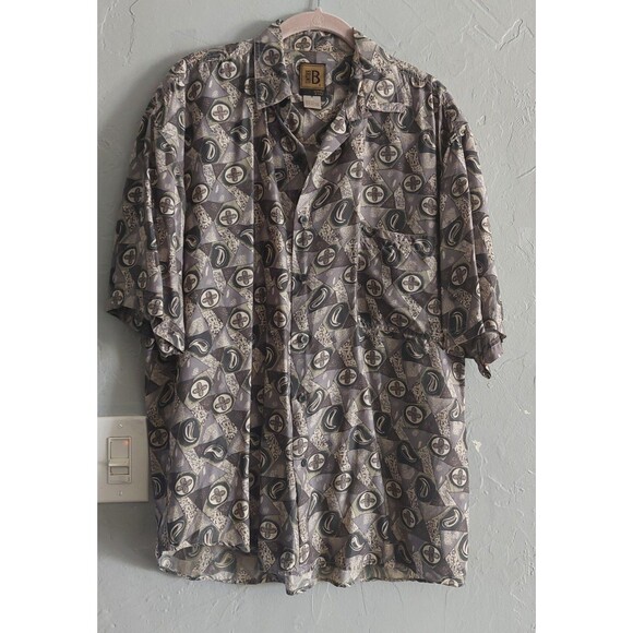 BRUNO Shirts Men Button Down  M,100% Silk,Designed In Italy,21 Inch Of Armp To A - Picture 1 of 8